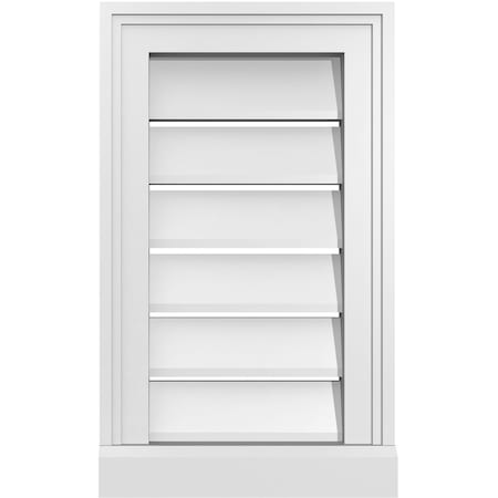 Ekena Millwork Vertical Surface Mount PVC Gable Vent: Functional, w/ 2"W x 2"P Brickmould Sill Frame, 12"W x 20"H GVPVE12X2003SF